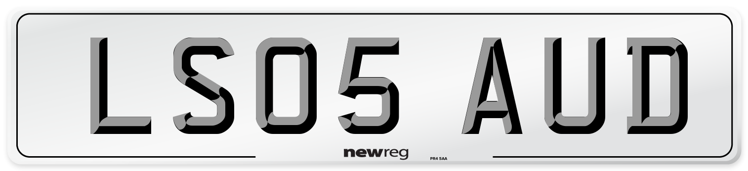 LS05 AUD Number Plate from New Reg